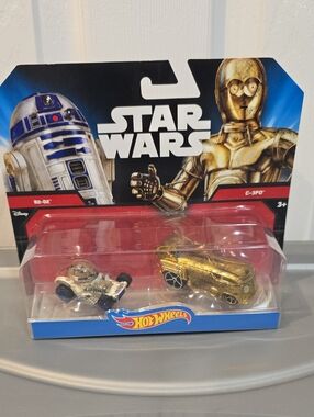 *BRAND NEW* Hot Wheels Star Wars C-3PO and R2-D2 Vehicle 2-Pack - Gold & Silver